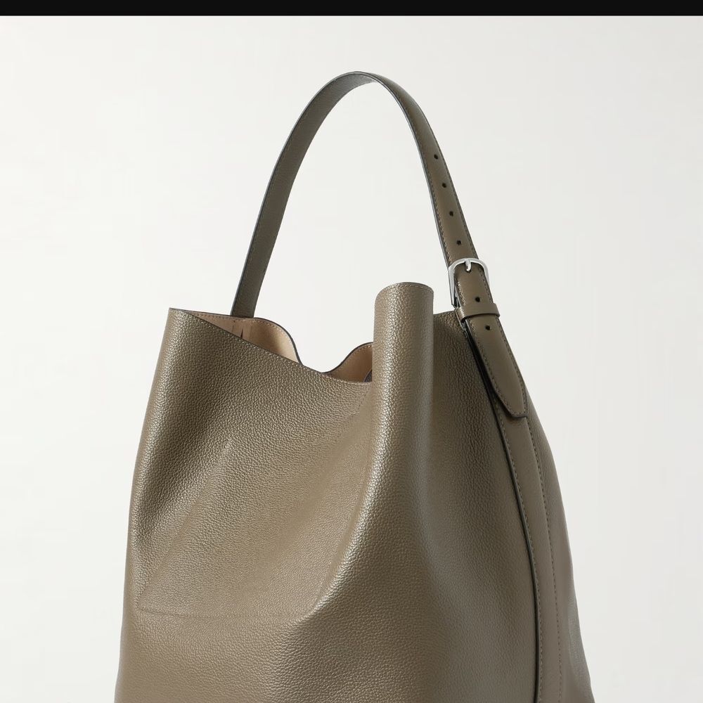 Toteme Designer New Taupe Leather Shoulder Bag Purse Italy - Picture 10 of 16